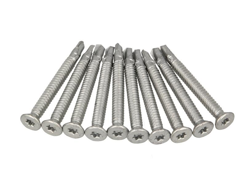 Suruburi autoforante galvanizate  diam . 8.0mm lungime 80mm  set 20 bucati 